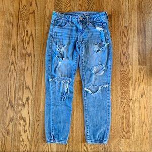 American Eagle Outfitters 4 Stretch Jeggings Distressed Jeans